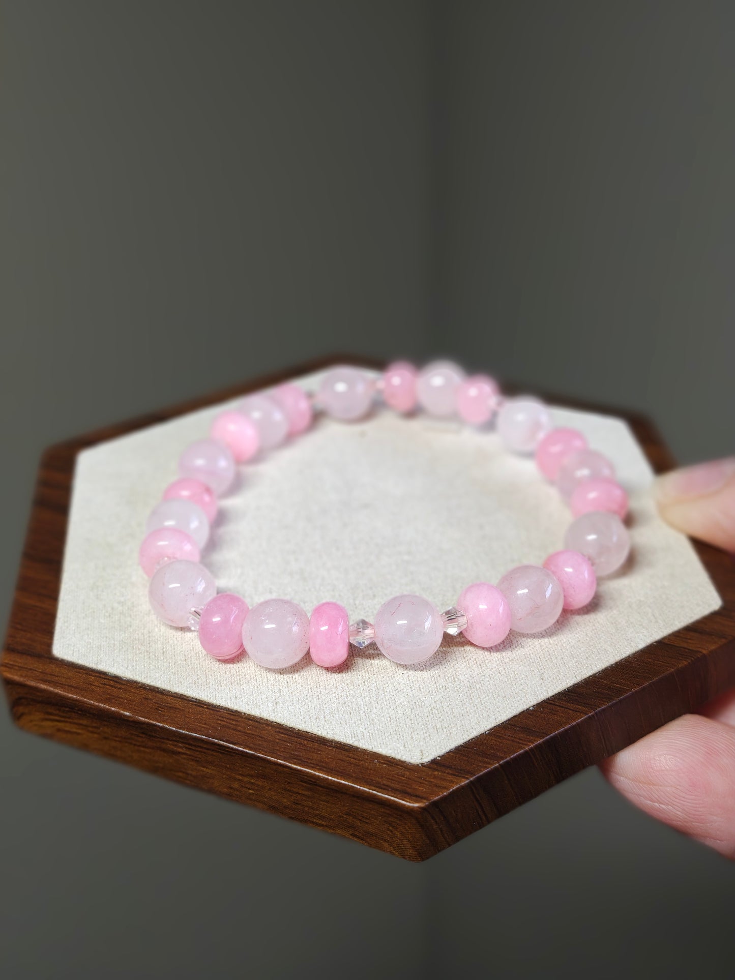 Pink Natural Stone Bracelet