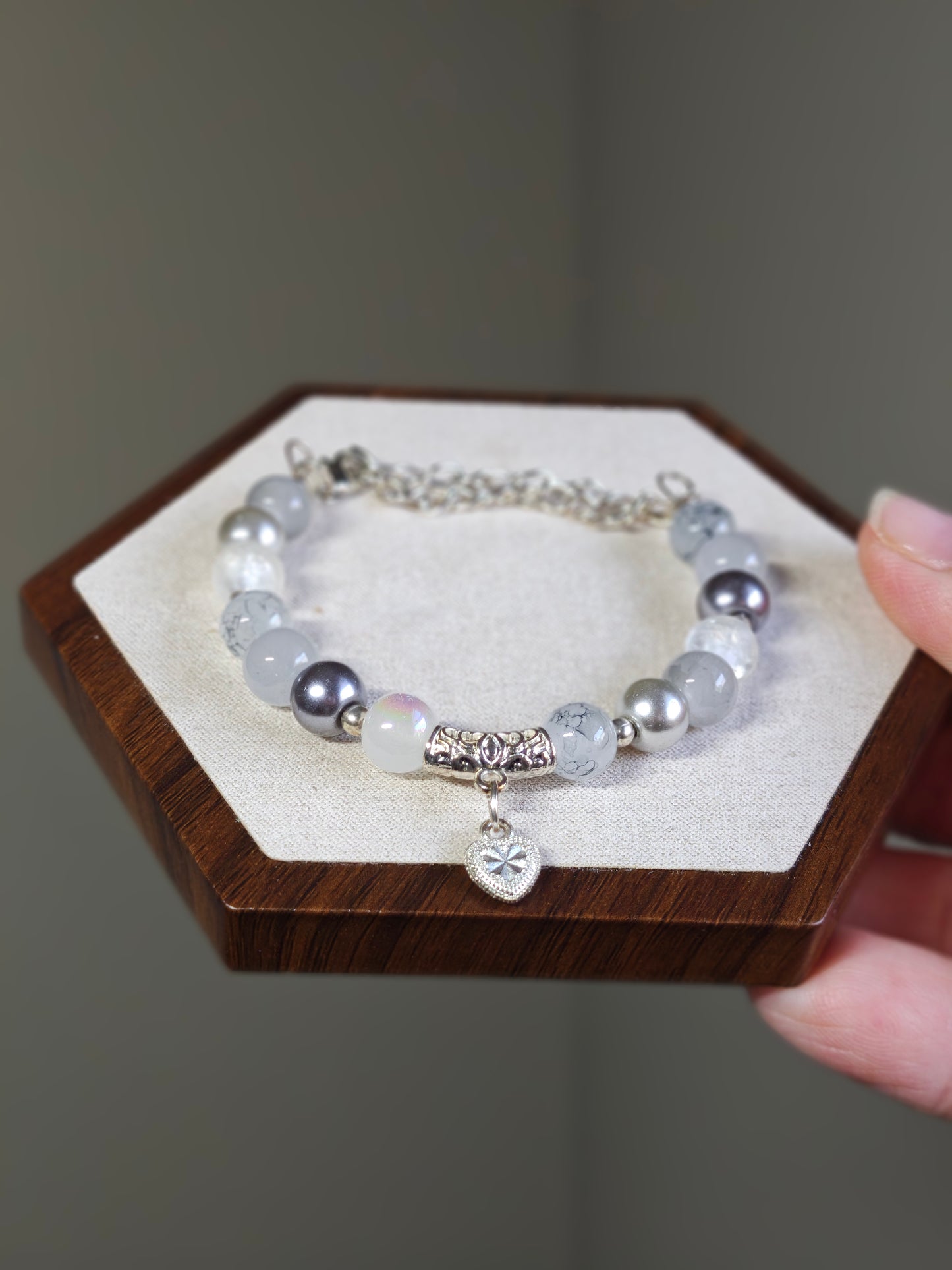 Gray and Silver Bracelet