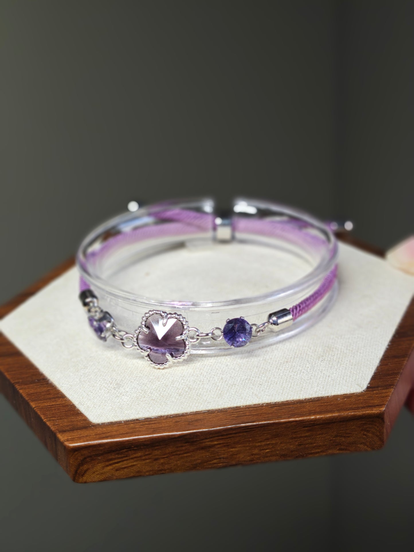 Purple and Silver Bracelet