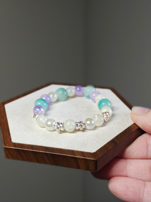 Soft Purple, Blue, and White Bracelet