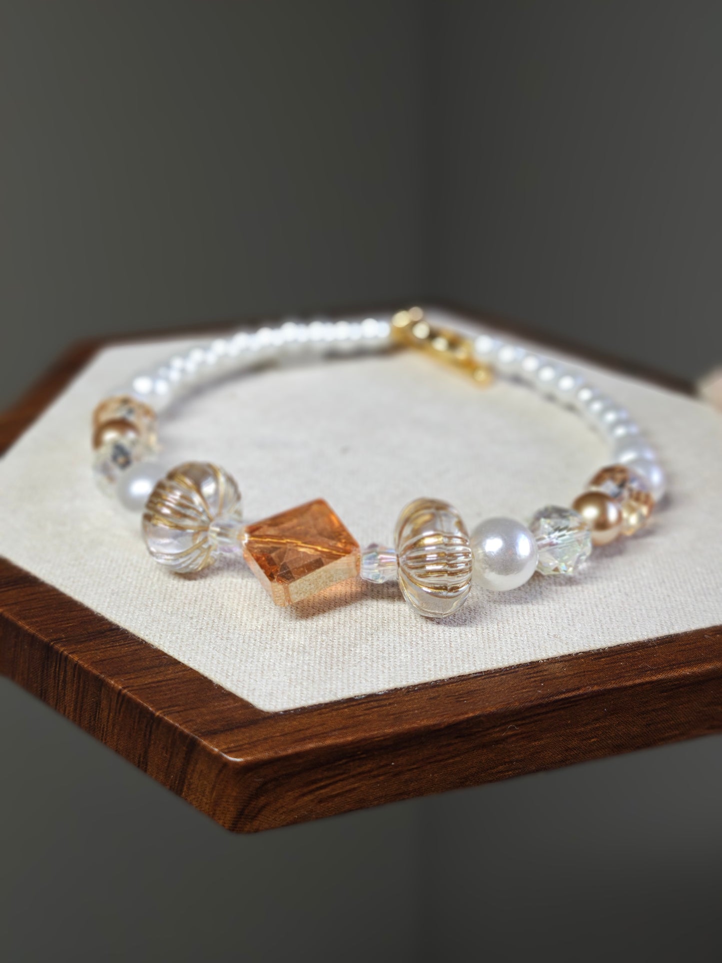 Golden and White Bracelet