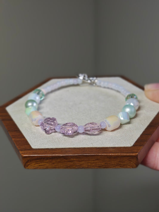Soft Purple, Peach, and Mint Bracelet