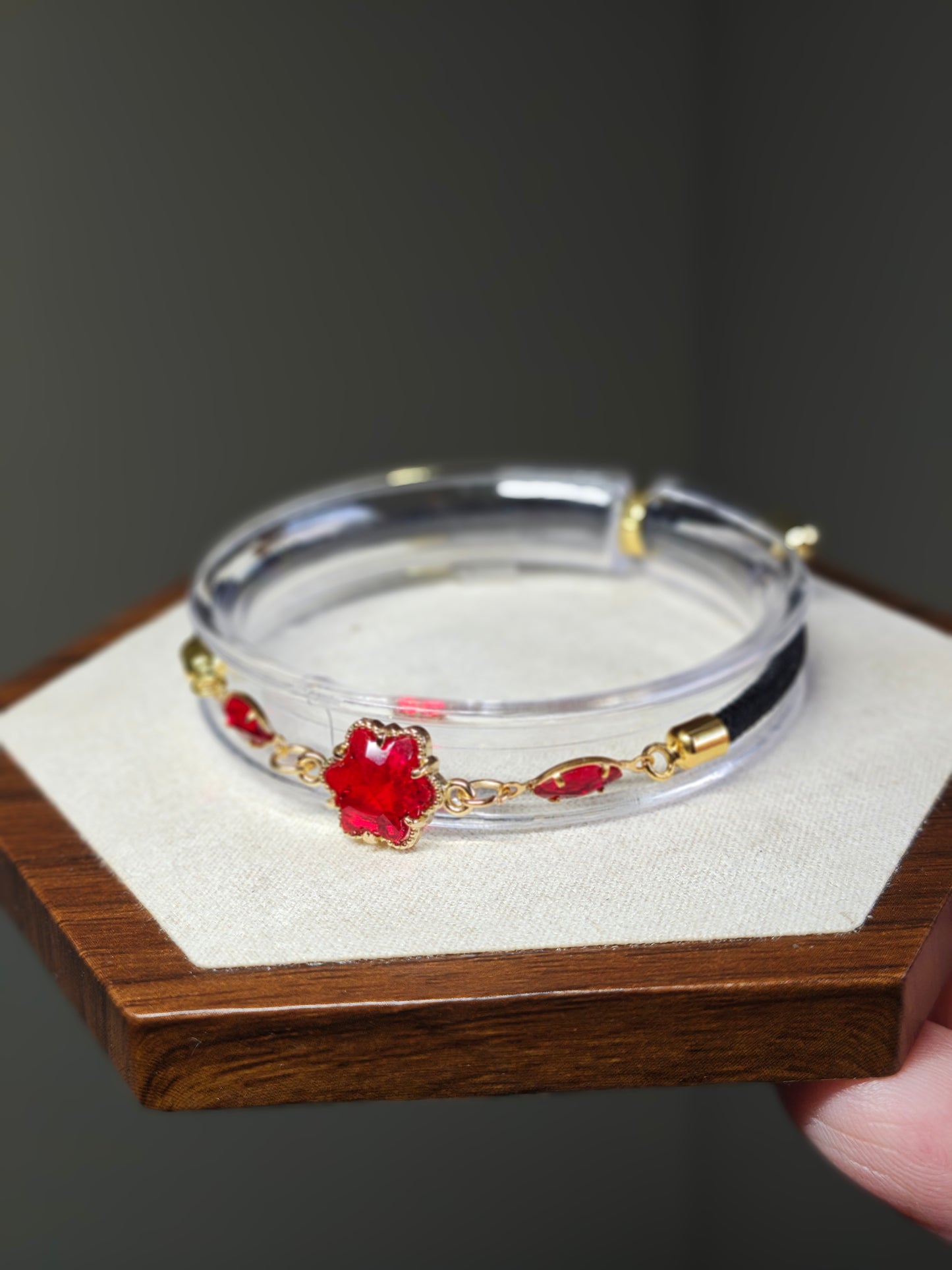 Red, Gold, and Black Bracelet